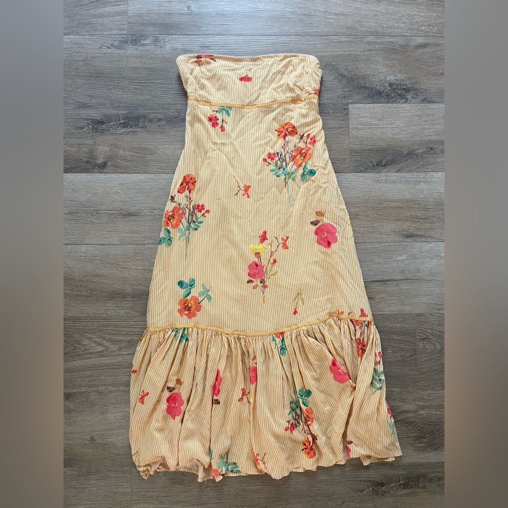 Free People Yellow Floral Midi Dress - Picture 3 of 5